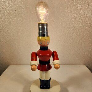 1950's Nursery Kids Baby Lamp Toy Soldier Boy Tested Working Vintage No Shade